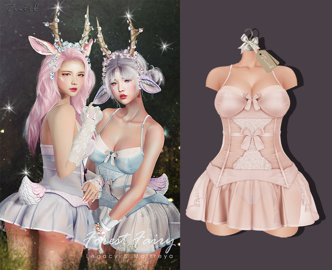 =Zenith=Forest Fairy Dress (Rose) Maitreya/Legacy