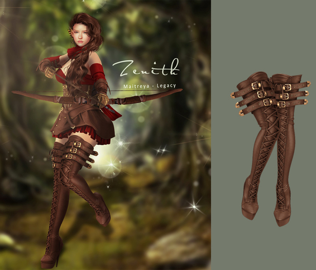 =Zenith=Criminal Police Boots (Brown) Maitreya/Legacy