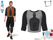 Dae Obj FBX Men's Bull's Eye Black Combat Tshirt Slink Male, Belleza Jake, Signature Gianni