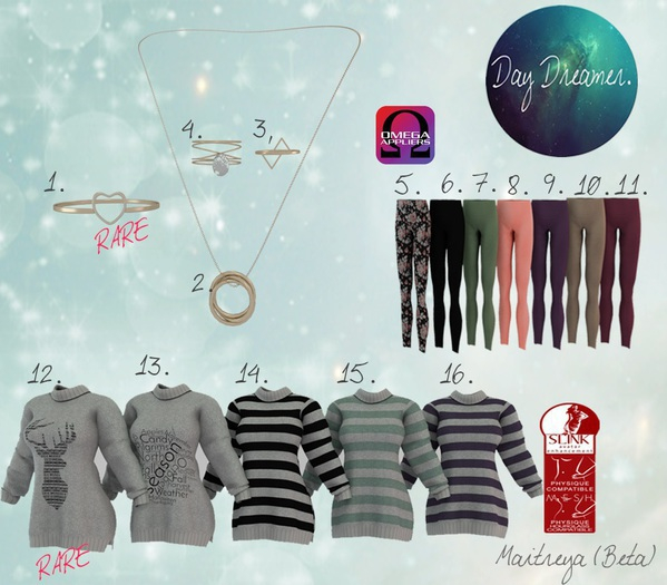 Day Dreamer - Rings Necklace (Gold)