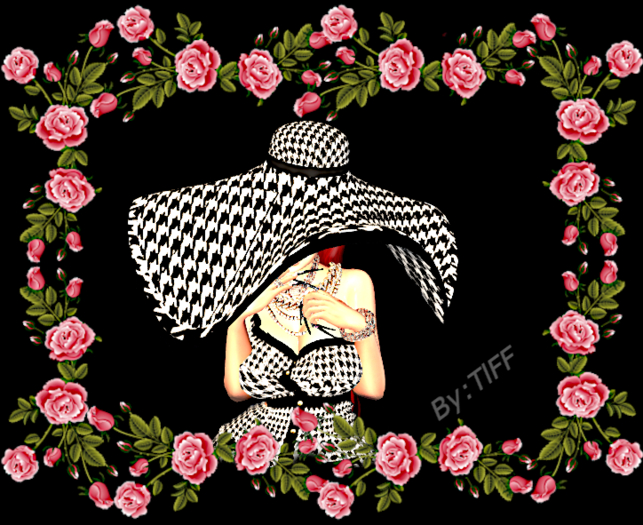 $ Hailey Perfection Houndstooth Oversized Hat