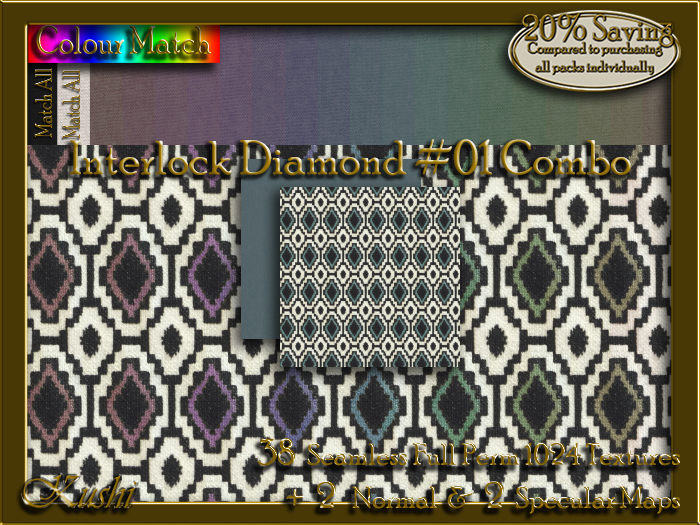 !Kushi! InterlockDiamond01COMBO Textures -WearToUnpack