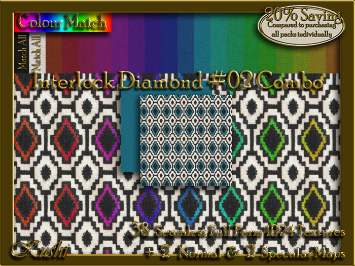 !Kushi! InterlockDiamond02COMBO Textures -WearToUnpack