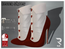:: RUE :: Becca Shoe - Red with White Sock