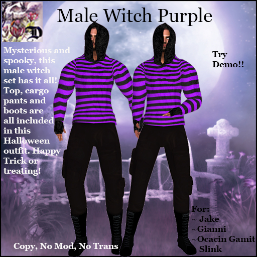 Male Witch Outfit PURPLE (ADD ME)