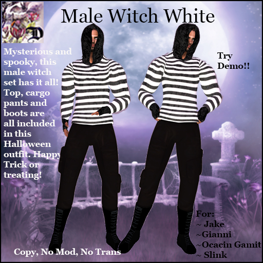 Male Witch Outfit WHITE (ADD ME)