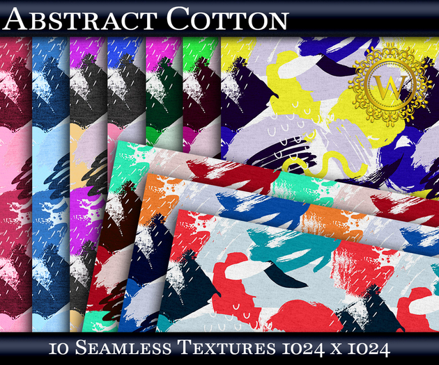 Abstract Cotton Fabric 10 Seamless Textures - WonderWall