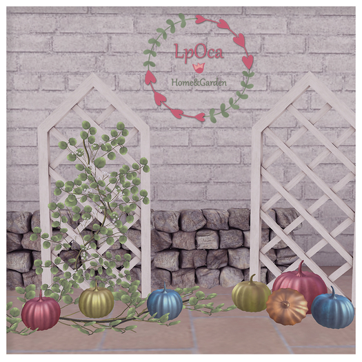 LpOca wall with pumpkins