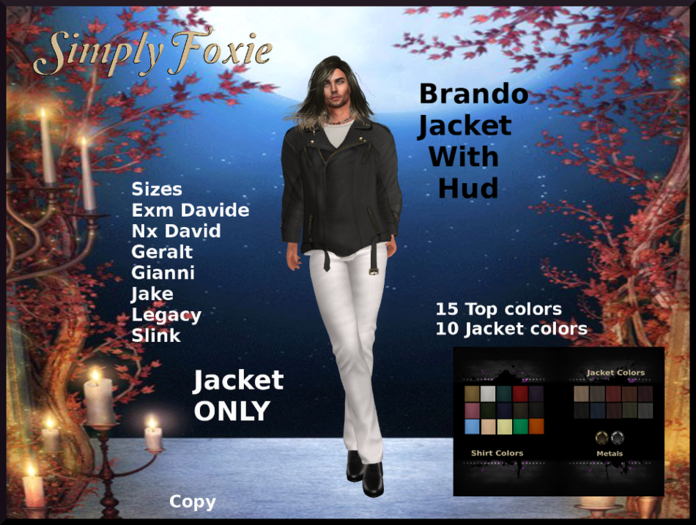 Brando Men's Leather Jacket With Hud (Boxed)