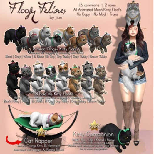 JIAN Floofy Felines :: Cat Napper RARE (BOX)