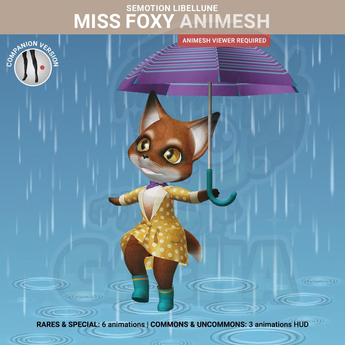 Second Life Marketplace - SEmotion Libellune Miss Foxy Animesh #2 RARE