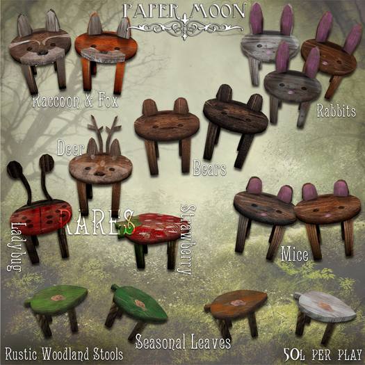 *pm* Rustic Woodland Stool - Collector