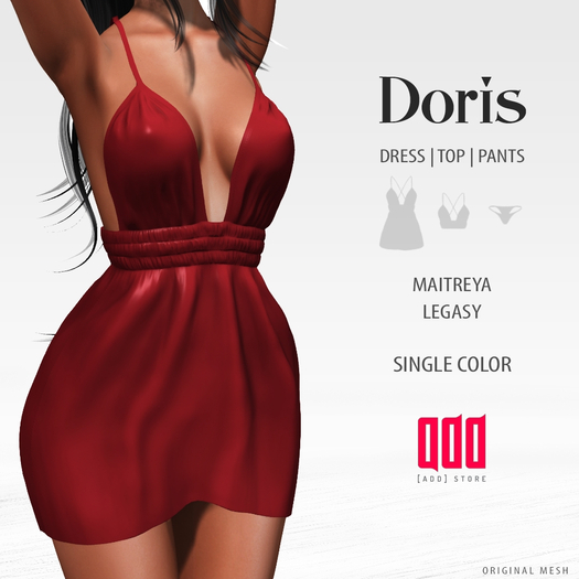 20392 [ADD] Doris Dress - RedDark