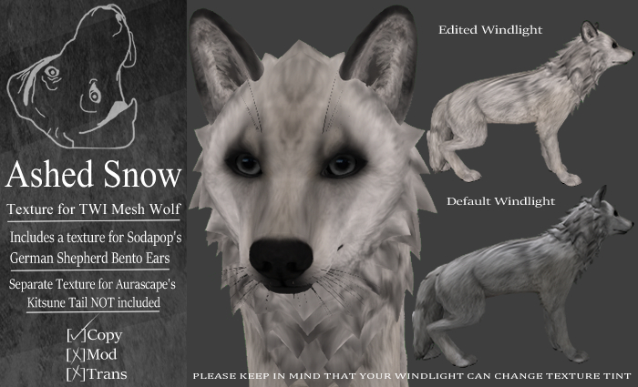 [DNA] TWI Wolf Texture - Ashed Snow