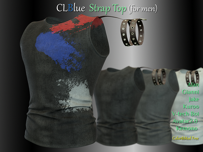 CLBlue-Strap Top