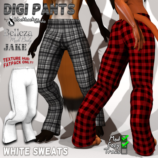 [bbS] Digi Pants - Belleza Jake - White Sweats