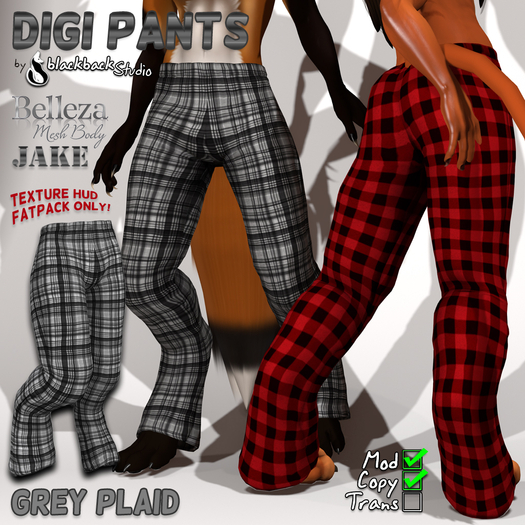 [bbS] Digi Pants - Belleza Jake - Grey Plaid