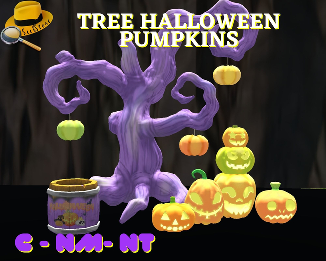 *Seek* Tree Halloween pumpkins