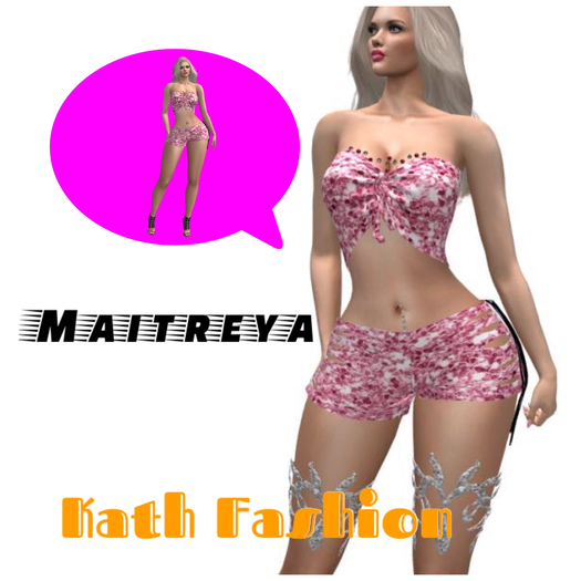 K F Top with Short Pink Maitreya