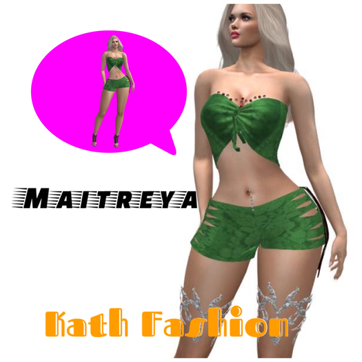 K F Top with Short Green Maitreya