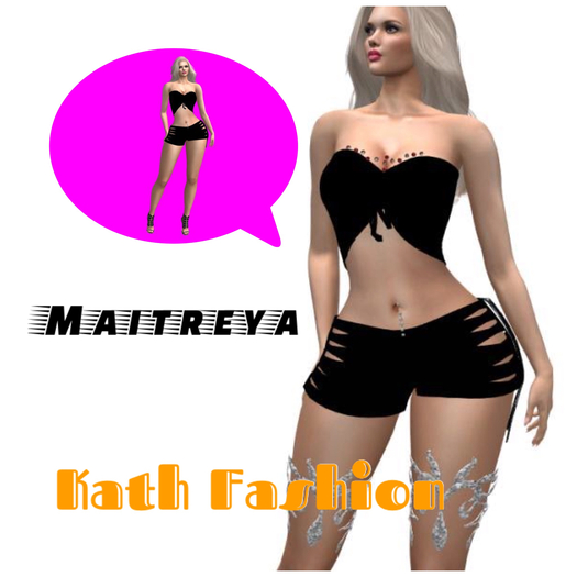 K F Top with Short Black Maitreya