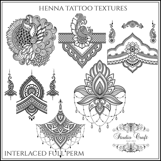 Studio Craft * Henna Tattoo 01 - Full Perm Textures