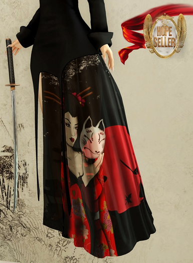 [HS] Geisha Gown Dress [Black]