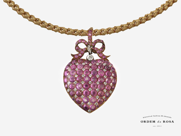 Ordem da Rosa - Empress Eugenie's Heart Pendant Necklace