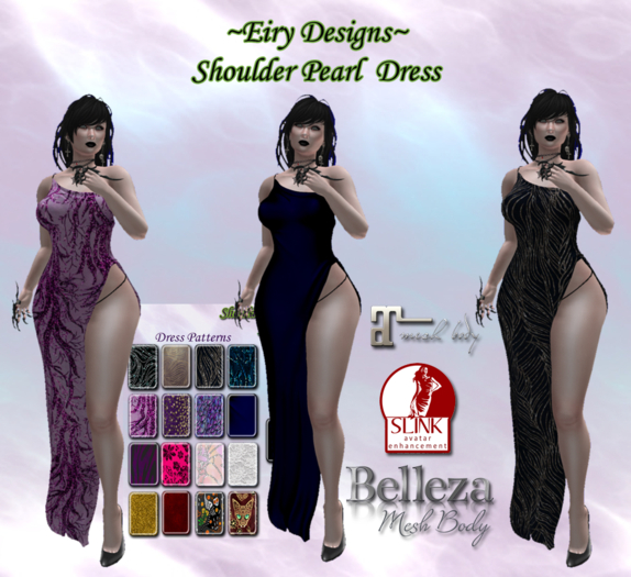 ~ED~ Shoulder Pearl Dress