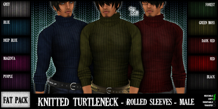 .:A&M:.Turtleneck All Colors - Rolled (Male)