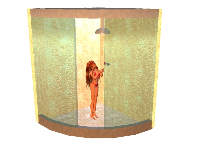 Shower - stone mosaic