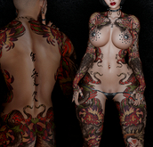 Nori Warrior Tattoo - Unisex, Red Colour, Maitreya, Legacy, INTHIUM, Belleza, Signature, Omega, BOM - Vezzo Ink