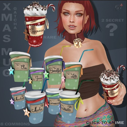 #187# Xmas Mug -3- Tea Latte
