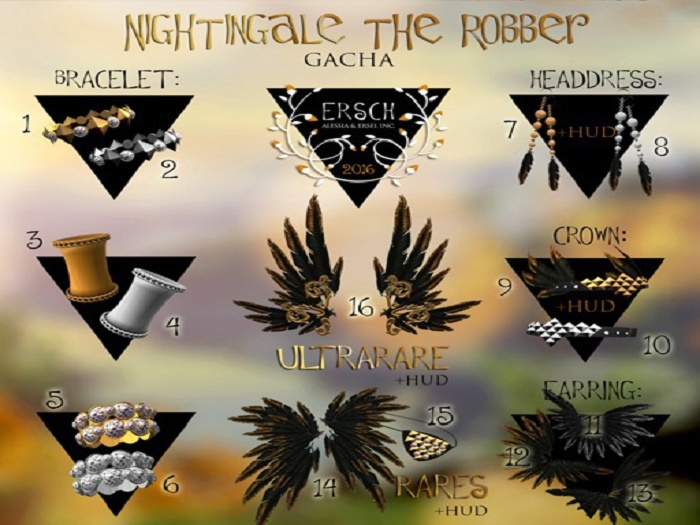 ERSCH - Nightingale the Robber  12 (earring)