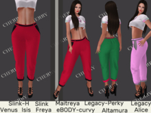 Cherry Pants-Michelle Red and black