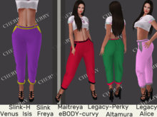 Cherry Pants-Michelle Purple - Yellow