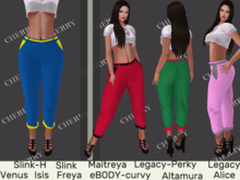 Cherry Pants-Michelle blue-yellow