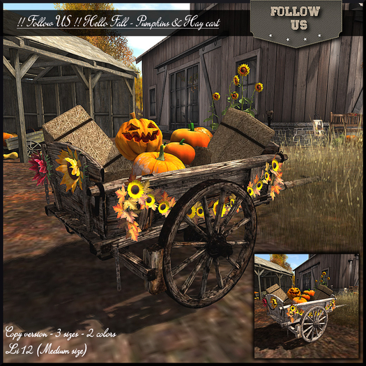!! Follow US !! Hello Fall Pumpkins & Hay cart PACK COPY BOX