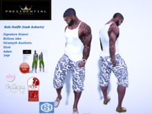 PD Kole White Tank & Shorts