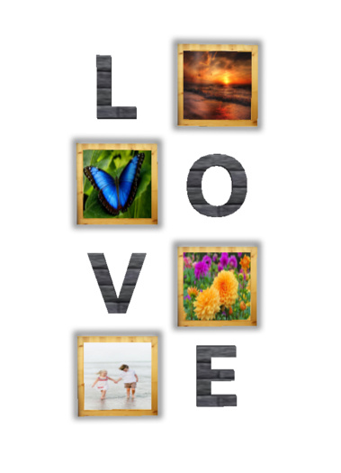 ::MM:: Love Frame - 4 picture frame