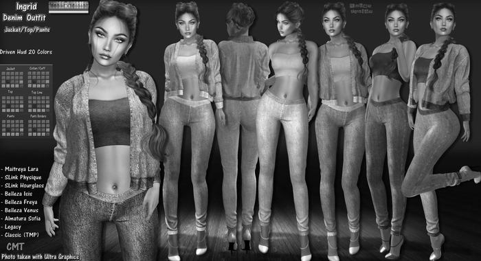 R.F. - INGRID - DENIM Outfit - DEMO Demo