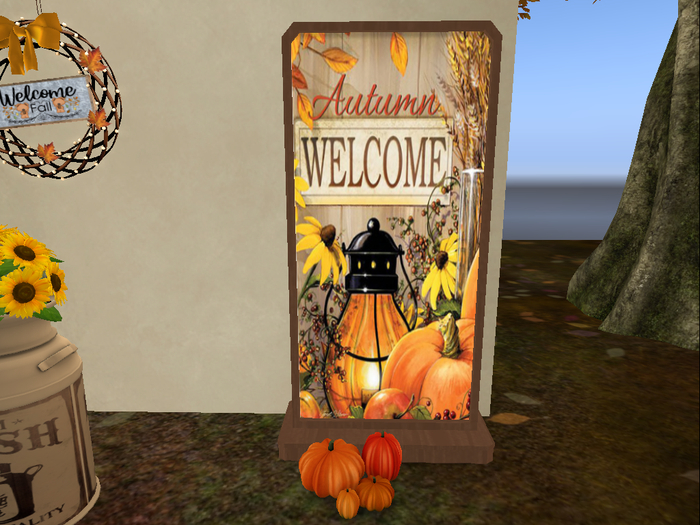 Autumn Welcome sign