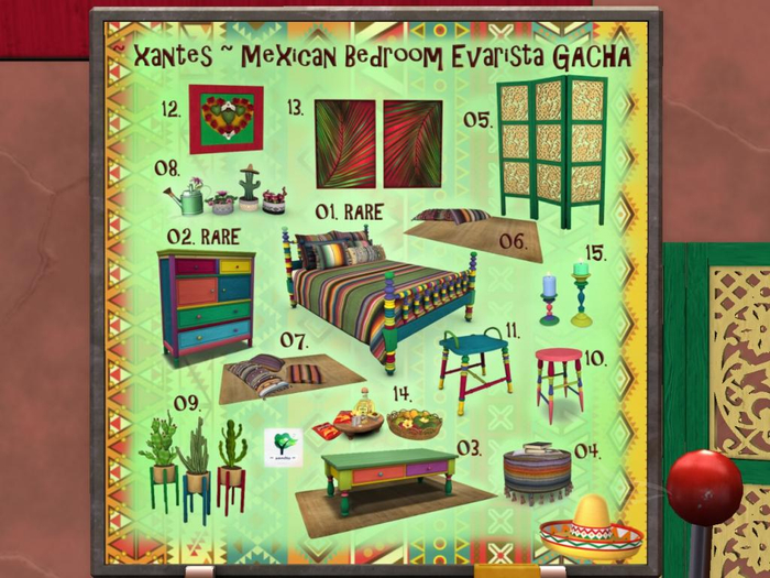 ~ xantes ~ 07. Mexican Rug Evarista w. Pillows II