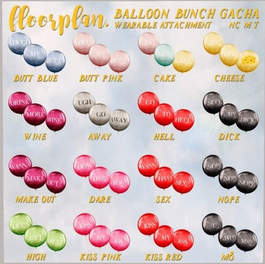 floorplan. balloon bunch gacha / kiss red