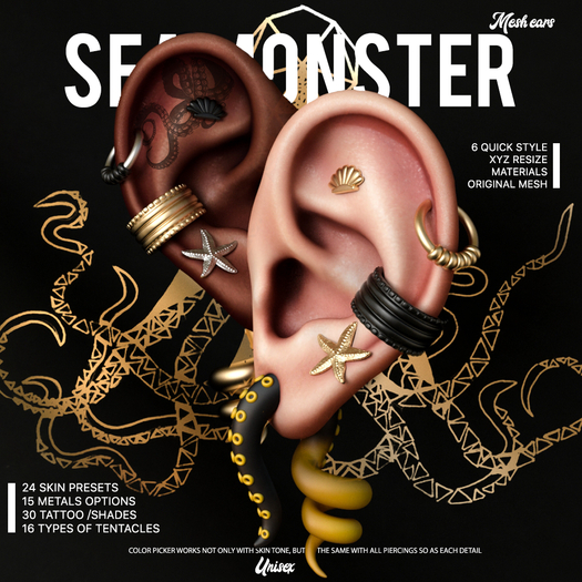 --- PUMEC - / Mesh Ears\ - Sea Monster