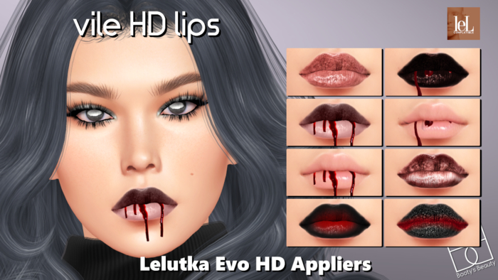 SALE *Booty's Beauty* [Lelutka Evolution] Vile HD Lip Kit