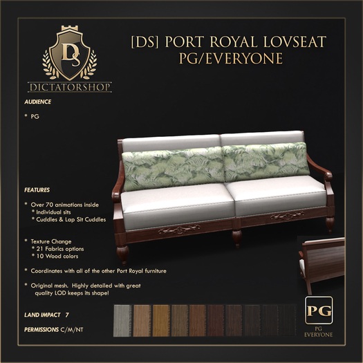 [Ds] PORT ROYAL Loveseat PG