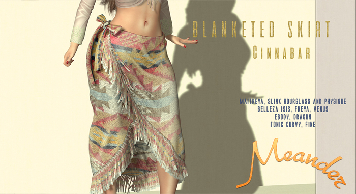 M/M Blanketed Skirt - Cinnabar