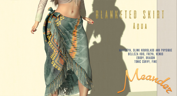 M/M Blanketed Skirt - Aqua