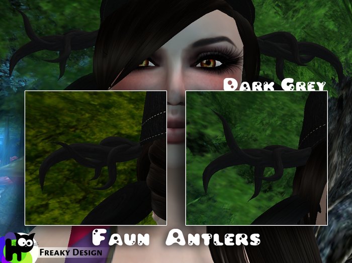 FreakyDesign - Faun Antlers dark grey